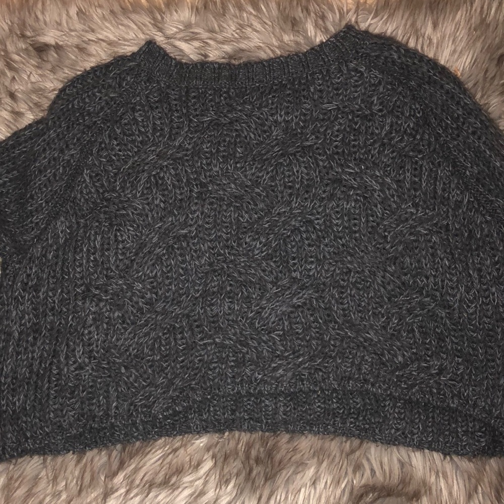 Grey knitted sweater